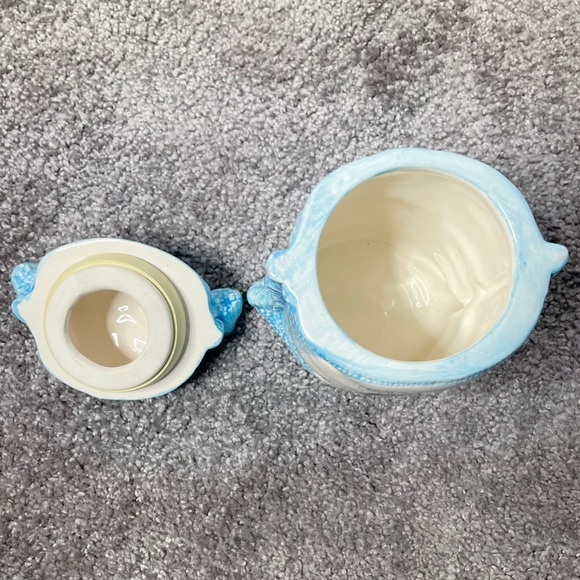 Vintage Holly Hobbie Flower Sack Ceramic Covered Jar Canister 1973 Japan - Picture 7 of 10